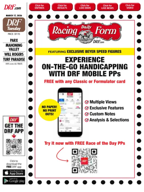 Cover of Daily Racing Form National Digital Edition