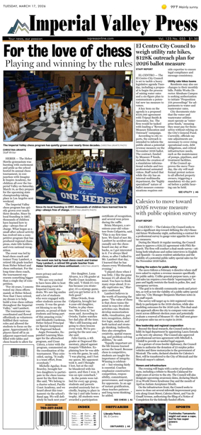 Cover of Imperial Valley Press