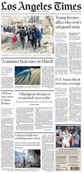 Cover of Los Angeles Times