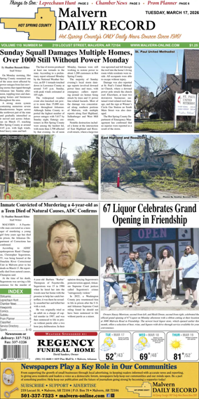 Cover of Malvern Daily Record