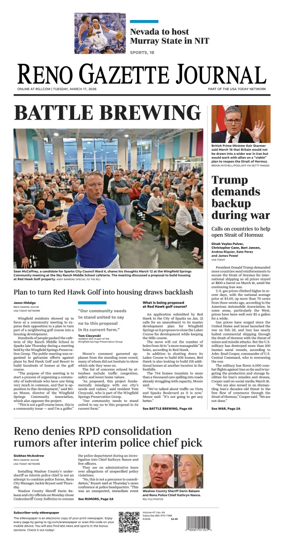 Cover of Reno Gazette Journal