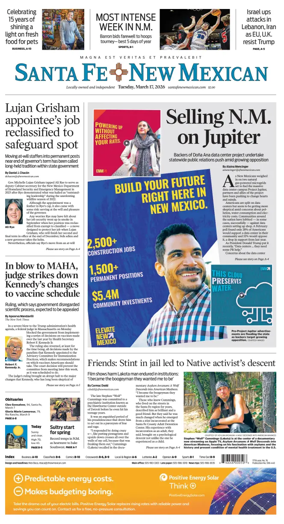 Cover of Santa Fe New Mexican
