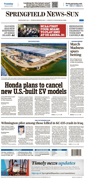 Cover of Springfield News-Sun