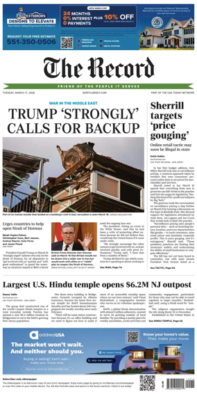 Cover of The Bergen Record