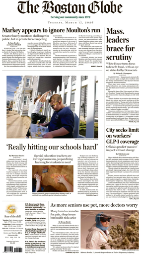 Cover of The Boston Globe