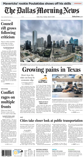 Cover of The Dallas Morning News