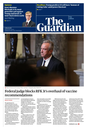 Cover of The Guardian (USA)
