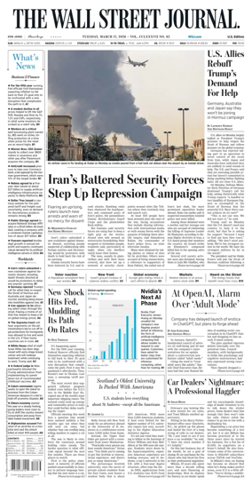 Cover of The Wall Street Journal