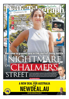 Cover of The Daily Telegraph (Sydney)