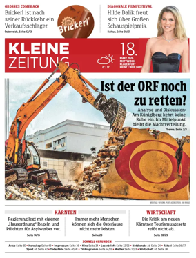 Cover of Kleine Zeitung Kaernten