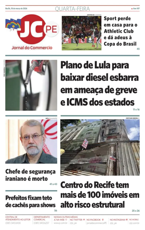 Cover of Jornal do Commercio