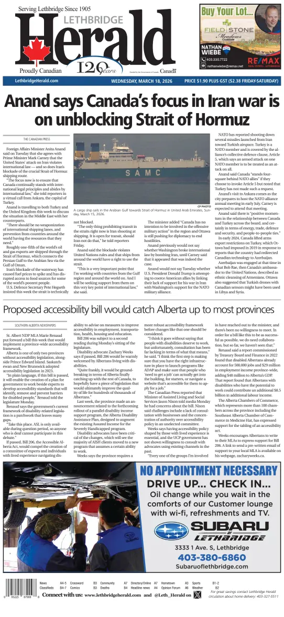 Cover of Lethbridge Herald