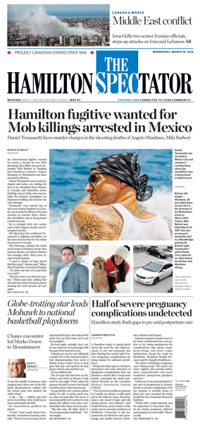 Cover of The Hamilton Spectator