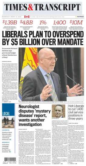 Cover of Times & Transcript