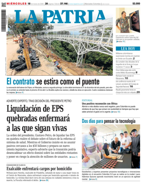 Cover of La Patria (Colombia)