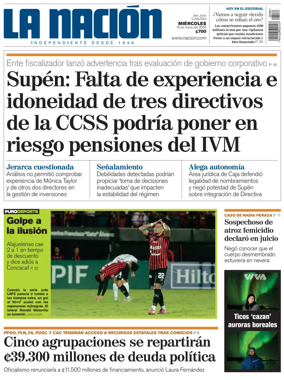 Cover of La Nacion (Costa Rica)