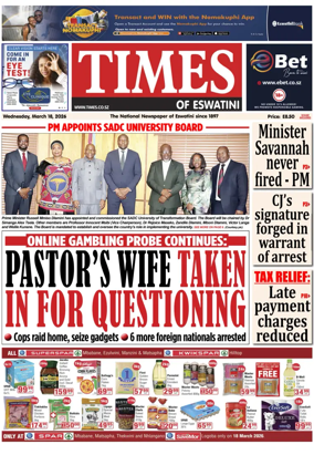 Cover of Times of Eswatini