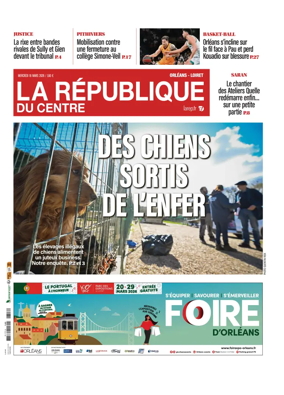 Cover of La Republique du Centre (Orleans - Loiret))
