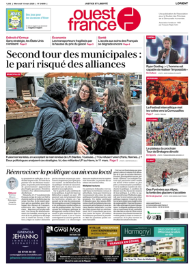 Cover of Ouest France (Lorient)