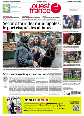 Cover of Ouest France (Loudeac / Rostrenen)