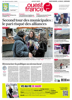 Cover of Ouest France (Saint-Nazaire La Baule Guerande)