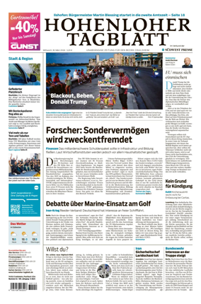 Cover of Hohenloher Tagblatt
