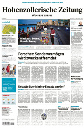 Cover of Hohenzollerische Zeitung