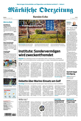 Cover of Markische Oderzeitung Bernau