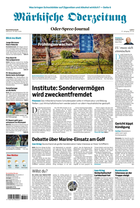 Cover of Markische Oderzeitung Eisenhuttenstadt