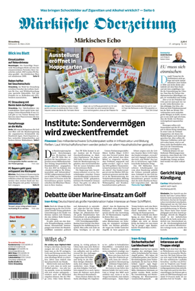 Cover of Markische Oderzeitung Strausberg