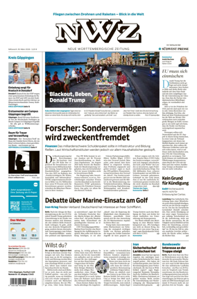 Cover of NWZ – Neue Wurttembergische Zeitung