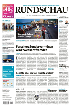 Cover of Rundschau fur den Schwabischen Wald – Der Kocherbote