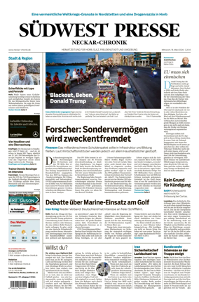 Cover of SUDWEST PRESSE - Neckar-Chronik