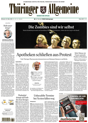 Cover of Thuringer Allgemeine (Weimar)