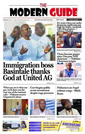 Cover of The Modern Guide Newspaper (Ghana)