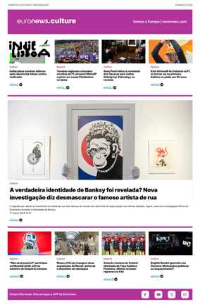 Cover of Euronews Culture and Sport (Portuguese)