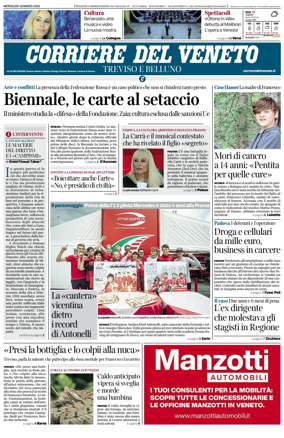 Cover of Corriere del Veneto (Treviso e Belluno)