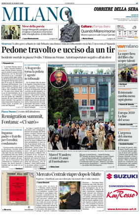 Cover of Corriere della Sera (Milano)