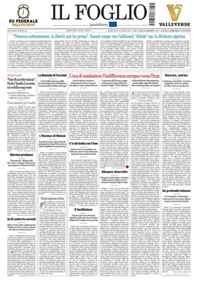 Cover of Il Foglio Quotidiano