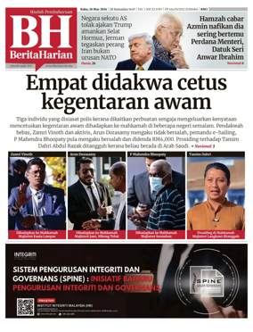 Cover of Berita Harian