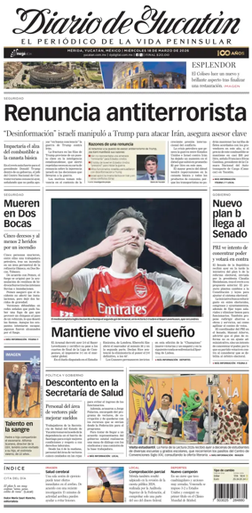 Cover of Diario de Yucatan