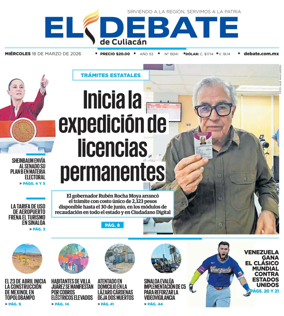 Cover of El Debate de Culiacan