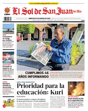 Cover of El Sol de San Juan del Rio
