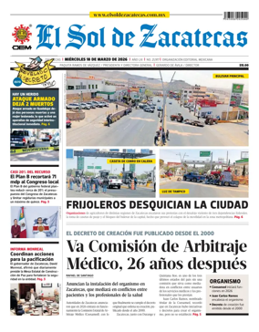 Cover of El Sol de Zacatecas