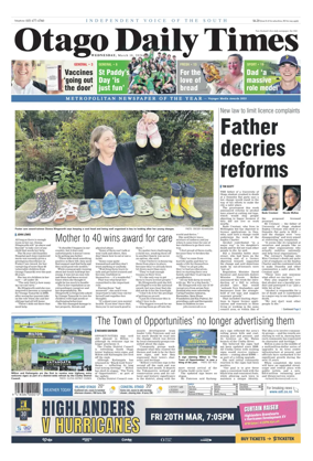 Cover of Otago Daily Times