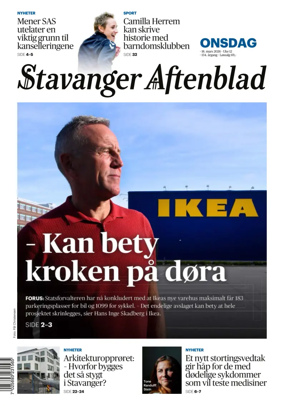 Cover of Stavanger Aftenblad