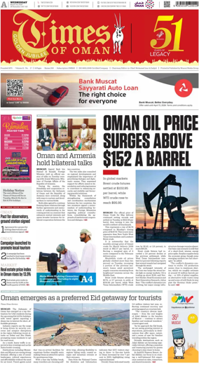 Cover of Times of Oman