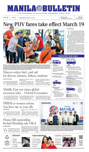 Cover of Manila Bulletin