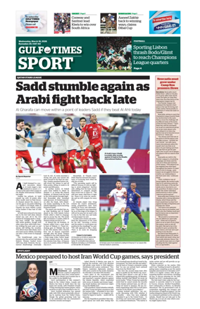 Cover of Gulf Times Sport