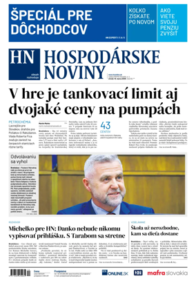 Cover of Hospodarske noviny
